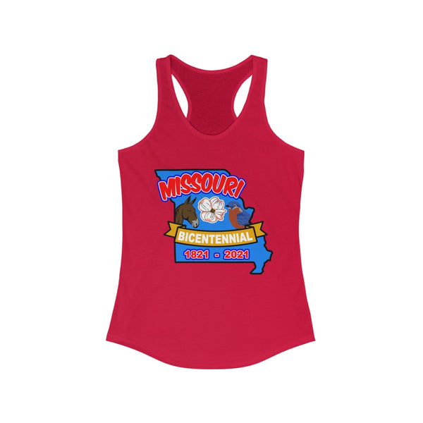 MOs-4  Missouri Bicentennial - Women's Ideal Racerback Tank - BenchmarkSpecialAwardsCo