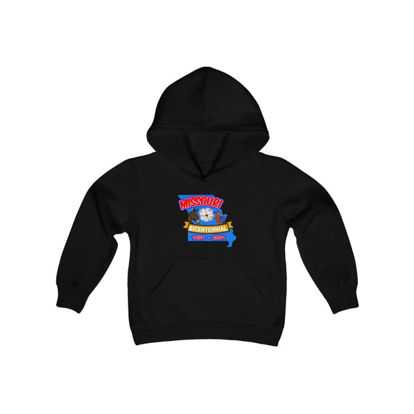 MOs-8  Missouri Bicentennial - Youth Heavy Blend Hooded Sweatshirt - BenchmarkSpecialAwardsCo