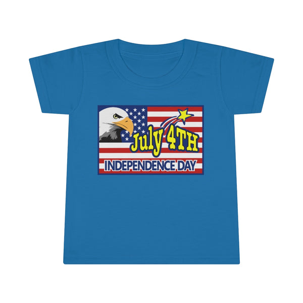 4th of July Eagle/Flag 5 - Toddler T-shirt, Gildan, 100% Ringspun cotton, 4.5 oz - BenchmarkSpecialAwardsCo