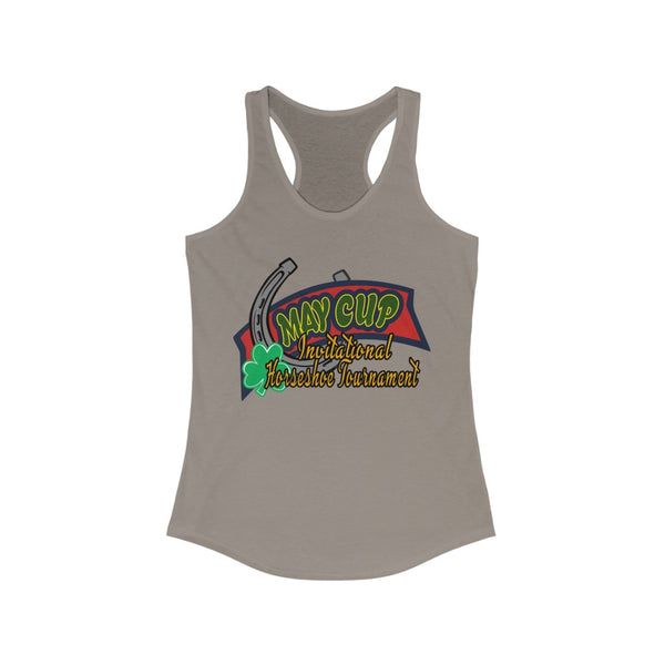 May Cup banner logo - 3   Women's Ideal Racerback Tank,  Next Level,  60/40 cotton and polyester, light fabric - 3.9 oz - BenchmarkSpecialAwardsCo