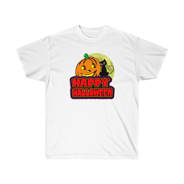 HAPPY HALLOWEEN 1 - Unisex Ultra Cotton 6oz. GildanTee - BenchmarkSpecialAwardsCo
