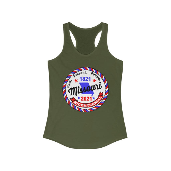 MOr-4  Missouri Bicentennial - Women's Ideal Racerback Tank - BenchmarkSpecialAwardsCo