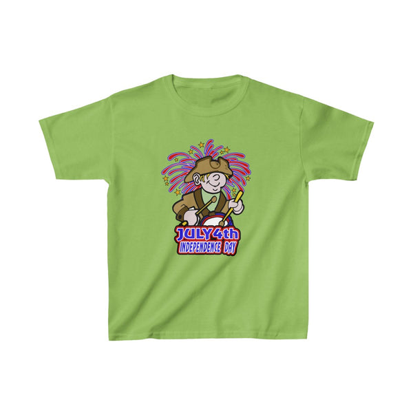 4th of July Drummer Boy 4 - Kids Heavy Cotton™ Tee, Gildan, 100% cotton - BenchmarkSpecialAwardsCo