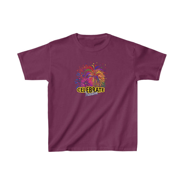 4th of July Celebrate Freedom 4 - Kids Heavy Cotton™ Tee, Gildan, 100% cotton - BenchmarkSpecialAwardsCo