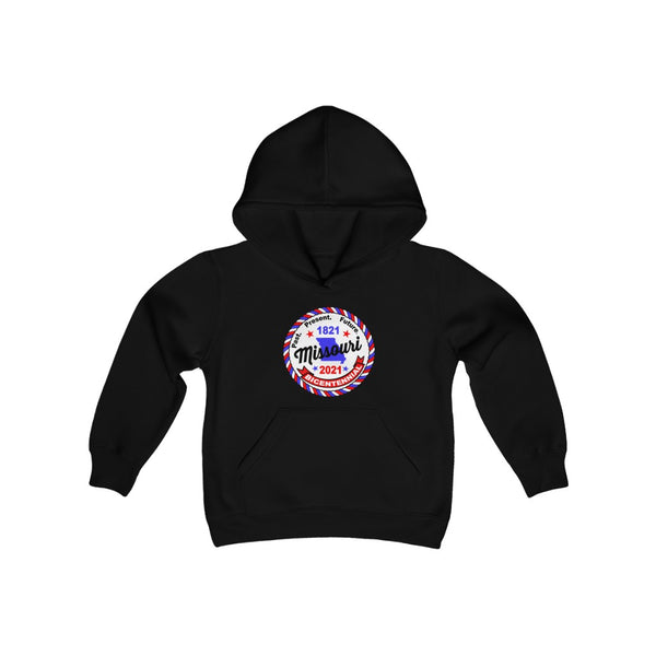 MOr-8  Missouri Bicentennial - Youth Heavy Blend Hooded Sweatshirt - BenchmarkSpecialAwardsCo