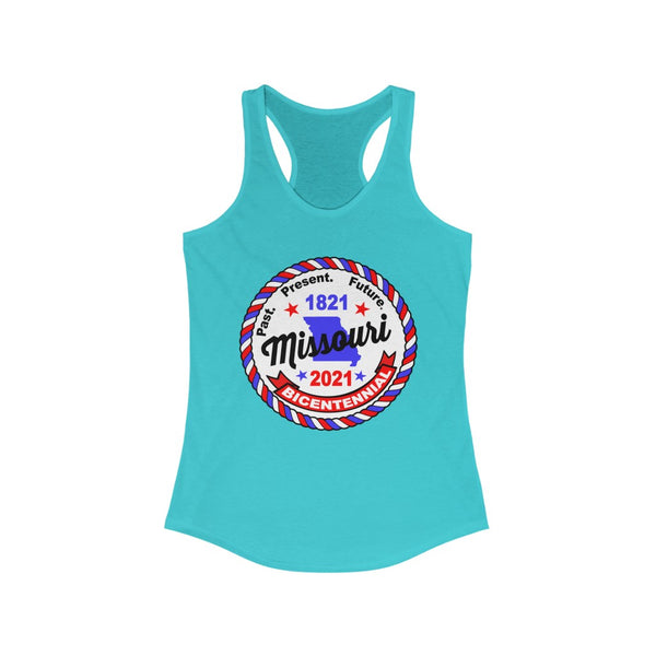 MOr-4  Missouri Bicentennial - Women's Ideal Racerback Tank - BenchmarkSpecialAwardsCo
