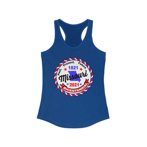 MOr-4  Missouri Bicentennial - Women's Ideal Racerback Tank - BenchmarkSpecialAwardsCo