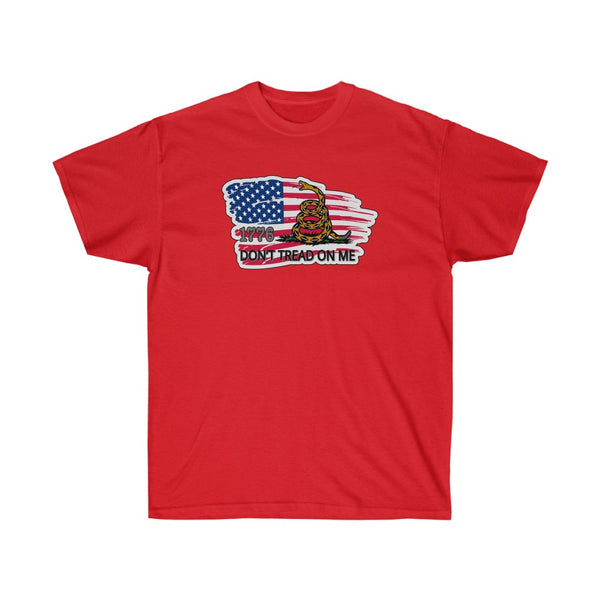 4th of July Don't Tread 1 - Adult, Unisex, Ultra Cotton, 6oz. GildanTee - BenchmarkSpecialAwardsCo