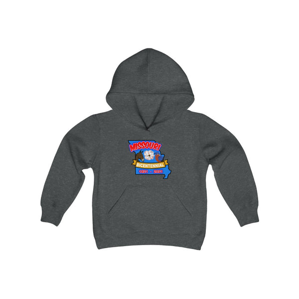 MOs-8  Missouri Bicentennial - Youth Heavy Blend Hooded Sweatshirt - BenchmarkSpecialAwardsCo