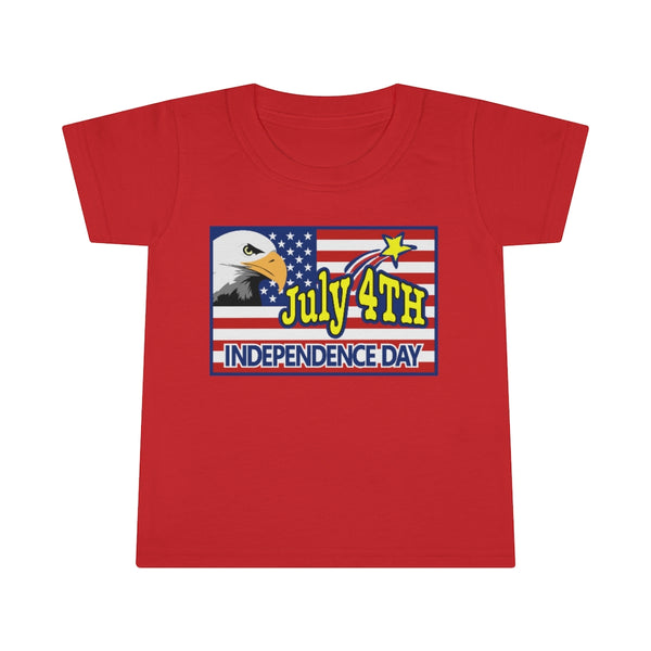 4th of July Eagle/Flag 5 - Toddler T-shirt, Gildan, 100% Ringspun cotton, 4.5 oz - BenchmarkSpecialAwardsCo