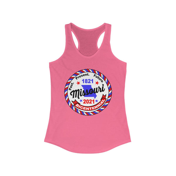 MOr-4  Missouri Bicentennial - Women's Ideal Racerback Tank - BenchmarkSpecialAwardsCo