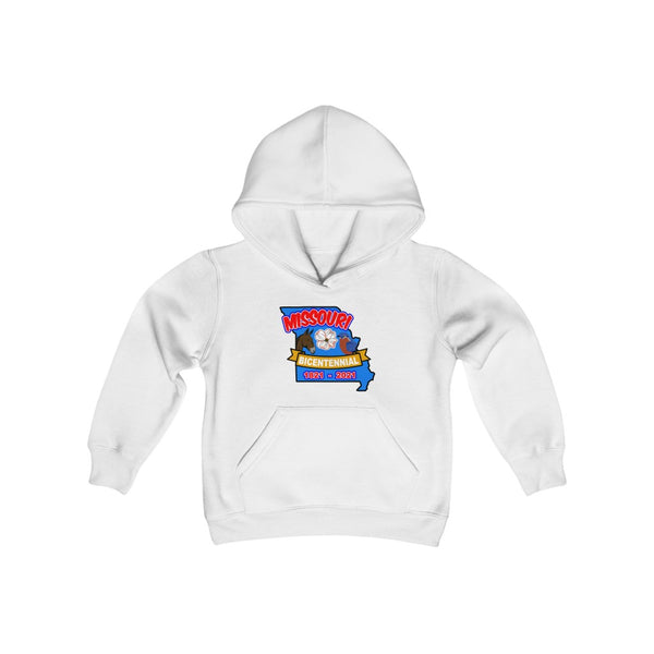 MOs-8  Missouri Bicentennial - Youth Heavy Blend Hooded Sweatshirt - BenchmarkSpecialAwardsCo