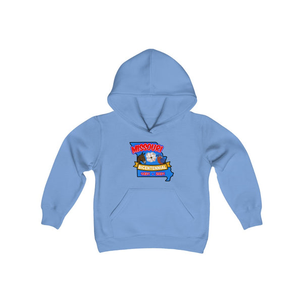 MOs-8  Missouri Bicentennial - Youth Heavy Blend Hooded Sweatshirt - BenchmarkSpecialAwardsCo