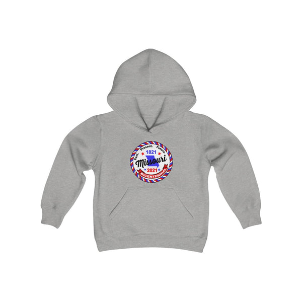 MOr-8  Missouri Bicentennial - Youth Heavy Blend Hooded Sweatshirt - BenchmarkSpecialAwardsCo