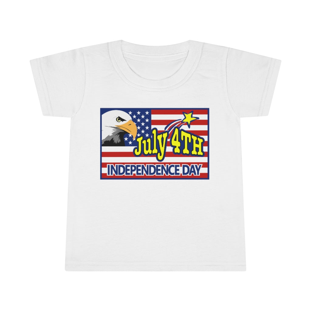 4th of July Eagle/Flag 5 - Toddler T-shirt, Gildan, 100% Ringspun cotton, 4.5 oz - BenchmarkSpecialAwardsCo