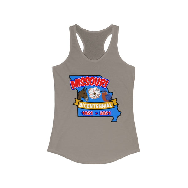 MOs-4  Missouri Bicentennial - Women's Ideal Racerback Tank - BenchmarkSpecialAwardsCo