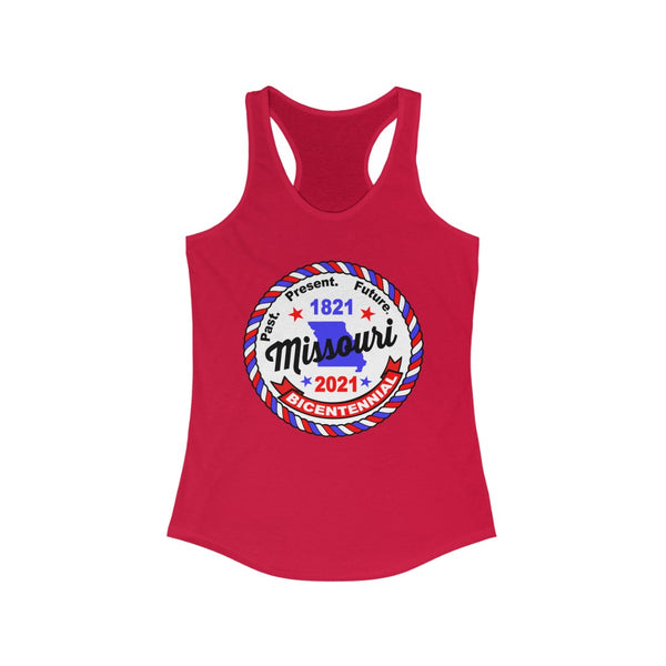 MOr-4  Missouri Bicentennial - Women's Ideal Racerback Tank - BenchmarkSpecialAwardsCo