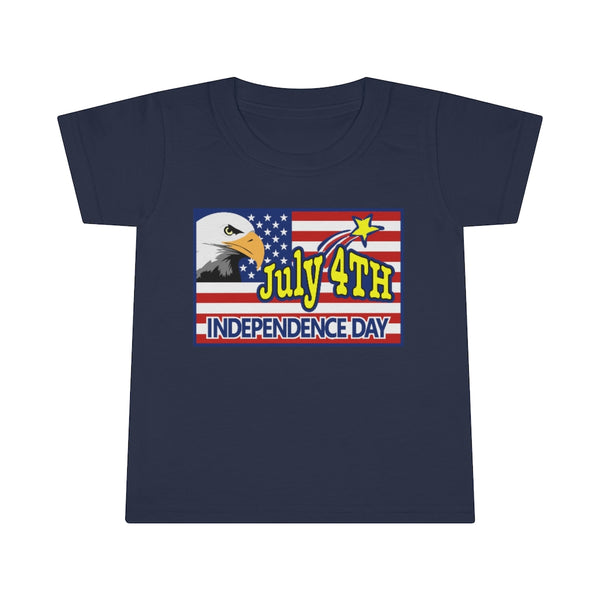 4th of July Eagle/Flag 5 - Toddler T-shirt, Gildan, 100% Ringspun cotton, 4.5 oz - BenchmarkSpecialAwardsCo