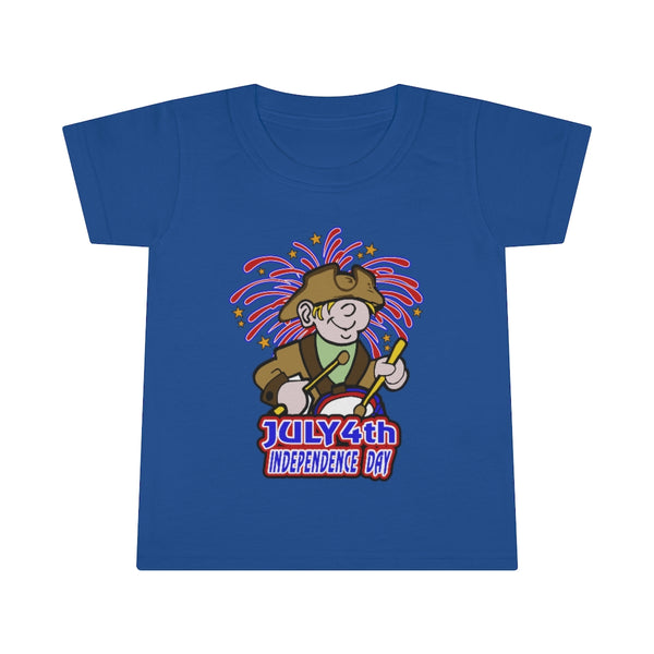 4th of July Drummer Boy 5 - Toddler T-shirt, Gildan, 100% Ringspun cotton, 4.5 oz - BenchmarkSpecialAwardsCo