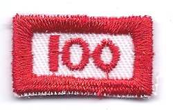 B-457 100 Mileage/Number Segment-rectangle (limited stock, this patch will be discontinued) - BenchmarkSpecialAwardsCo