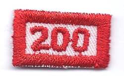 B-458 200 Mileage/Number Segment-rectangle (limited stock, this patch will be discontinued) - BenchmarkSpecialAwardsCo