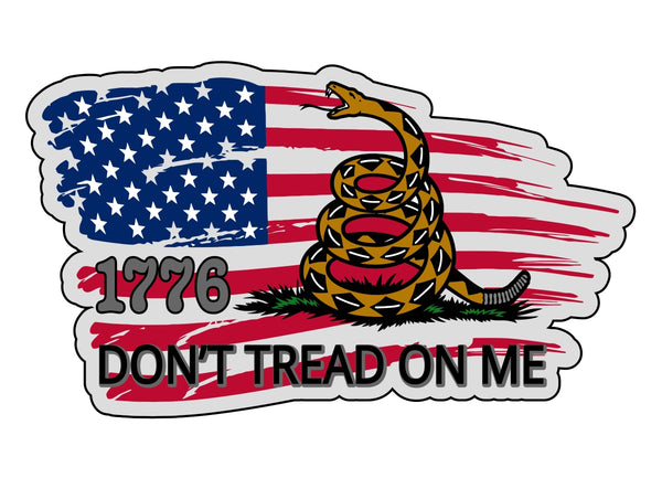 4th of July Dont tread on Me 2 - Ladies' V-Neck T-Shirt, Gildan, 100% cotton, Medium fabric, 5.3 oz, Semi-Fitted - BenchmarkSpecialAwardsCo