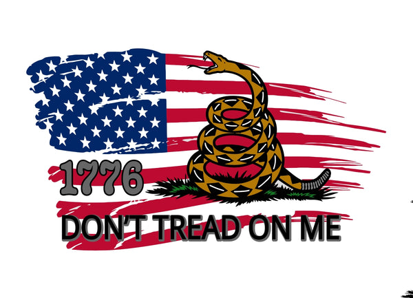 4th of July Don't Tread on Me 1 - Adult, Unisex, Ultra Cotton, 6oz. GildanTee - BenchmarkSpecialAwardsCo