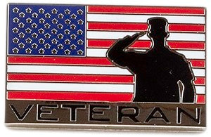 P-107 Veteran Flag Lapel Pin *Cloisonne Highest Quality - BenchmarkSpecialAwardsCo