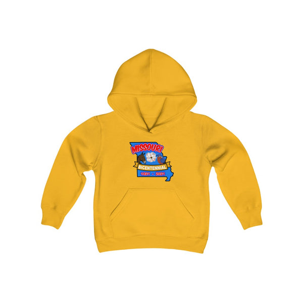 MOs-8  Missouri Bicentennial - Youth Heavy Blend Hooded Sweatshirt - BenchmarkSpecialAwardsCo