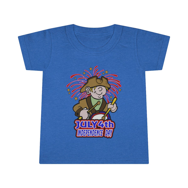 4th of July Drummer Boy 5 - Toddler T-shirt, Gildan, 100% Ringspun cotton, 4.5 oz - BenchmarkSpecialAwardsCo