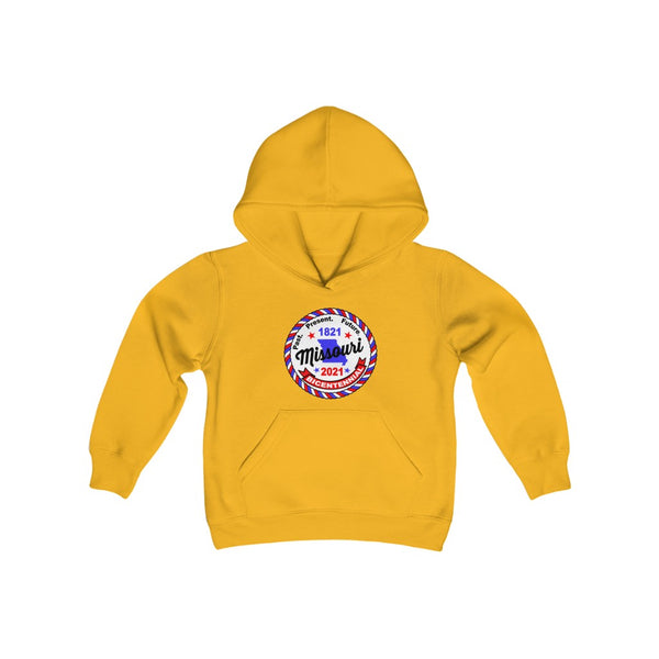 MOr-8  Missouri Bicentennial - Youth Heavy Blend Hooded Sweatshirt - BenchmarkSpecialAwardsCo