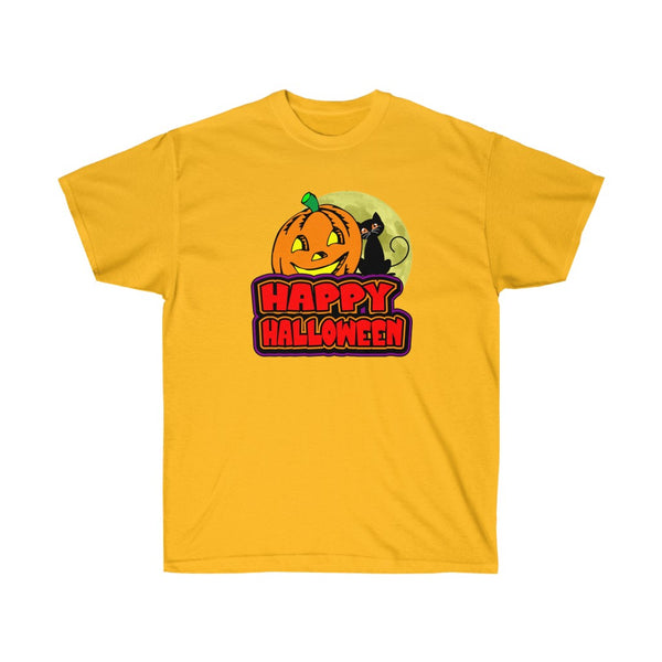 HAPPY HALLOWEEN 1 - Unisex Ultra Cotton 6oz. GildanTee - BenchmarkSpecialAwardsCo