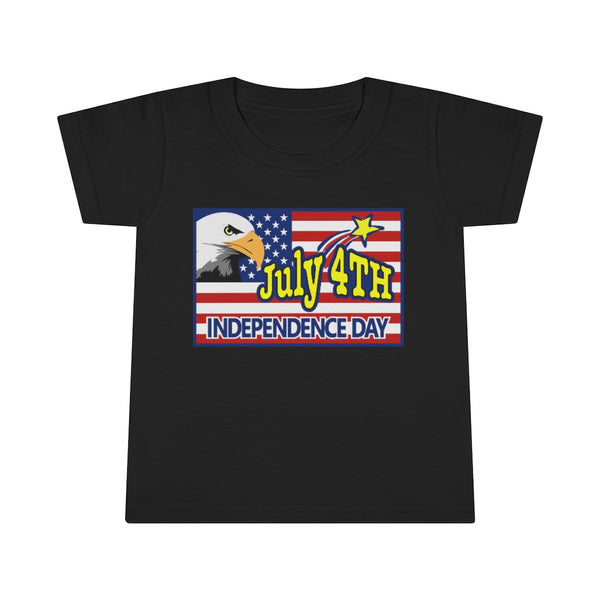4th of July Eagle/Flag 5 - Toddler T-shirt, Gildan, 100% Ringspun cotton, 4.5 oz - BenchmarkSpecialAwardsCo