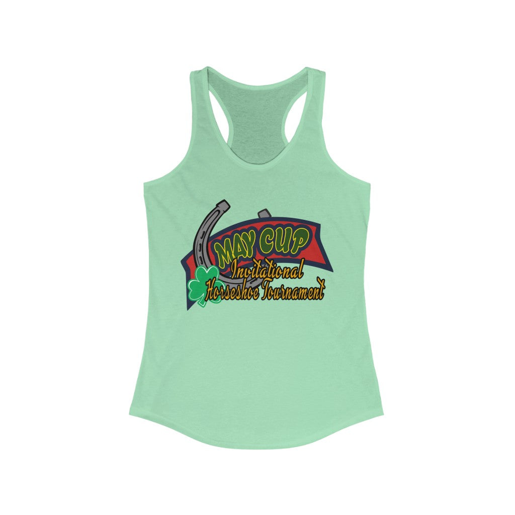 May Cup banner logo - 3   Women's Ideal Racerback Tank,  Next Level,  60/40 cotton and polyester, light fabric - 3.9 oz - BenchmarkSpecialAwardsCo