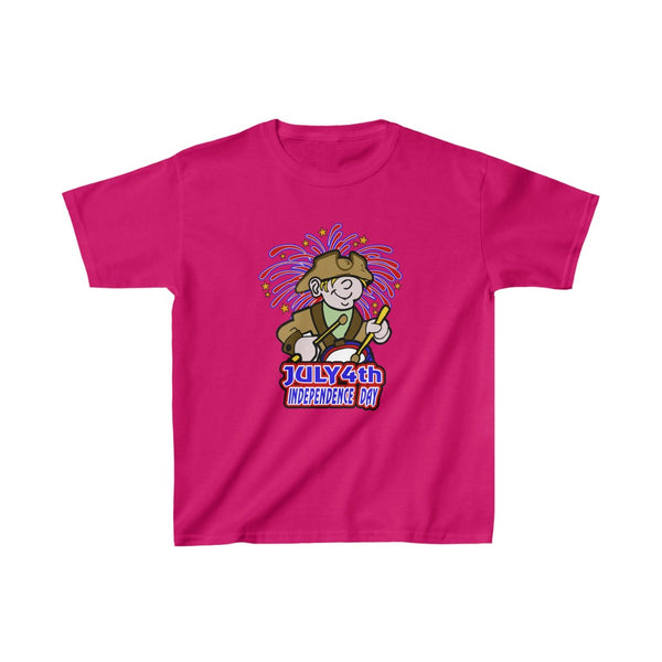 4th of July Drummer Boy 4 - Kids Heavy Cotton™ Tee, Gildan, 100% cotton - BenchmarkSpecialAwardsCo