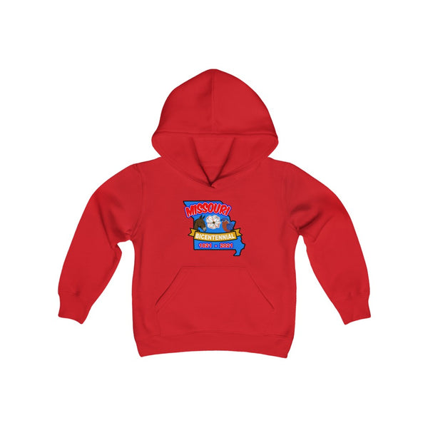MOs-8  Missouri Bicentennial - Youth Heavy Blend Hooded Sweatshirt - BenchmarkSpecialAwardsCo