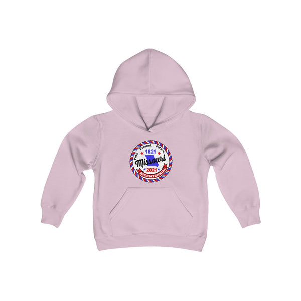 MOr-8  Missouri Bicentennial - Youth Heavy Blend Hooded Sweatshirt - BenchmarkSpecialAwardsCo