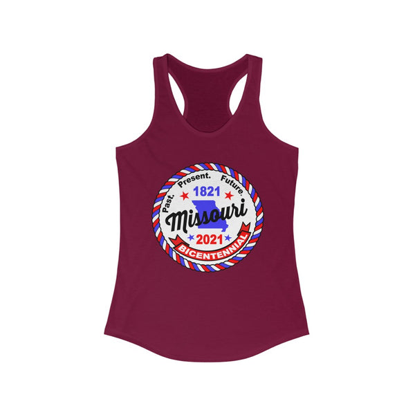 MOr-4  Missouri Bicentennial - Women's Ideal Racerback Tank - BenchmarkSpecialAwardsCo