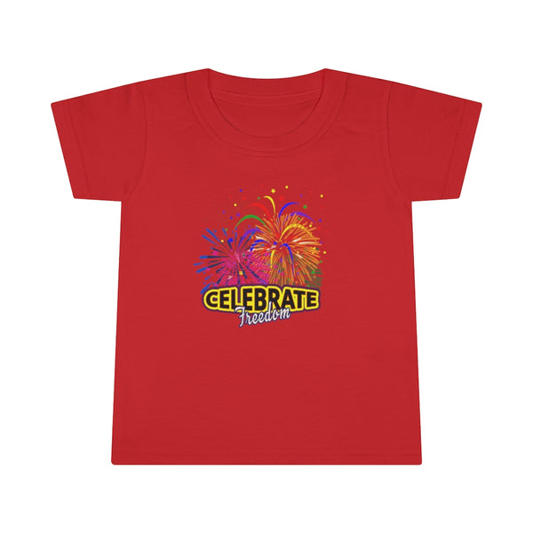 4th of July Celebrate Freedom 5 - Toddler T-shirt, Gildan, 100% Ringspun cotton, 4.5 oz - BenchmarkSpecialAwardsCo