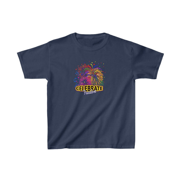 4th of July Celebrate Freedom 4 - Kids Heavy Cotton™ Tee, Gildan, 100% cotton - BenchmarkSpecialAwardsCo