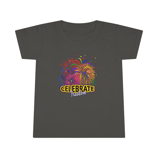 4th of July Celebrate Freedom 5 - Toddler T-shirt, Gildan, 100% Ringspun cotton, 4.5 oz - BenchmarkSpecialAwardsCo