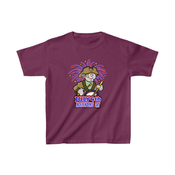 4th of July Drummer Boy 4 - Kids Heavy Cotton™ Tee, Gildan, 100% cotton - BenchmarkSpecialAwardsCo
