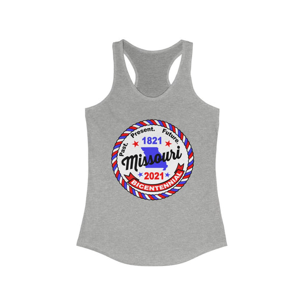 MOr-4  Missouri Bicentennial - Women's Ideal Racerback Tank - BenchmarkSpecialAwardsCo