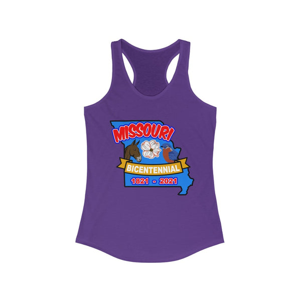 MOs-4  Missouri Bicentennial - Women's Ideal Racerback Tank - BenchmarkSpecialAwardsCo