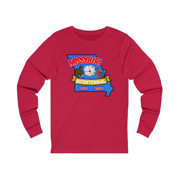 MOs-6  Missouri Bicentennial - Adult Unisex Jersey Long Sleeve Tee - BenchmarkSpecialAwardsCo