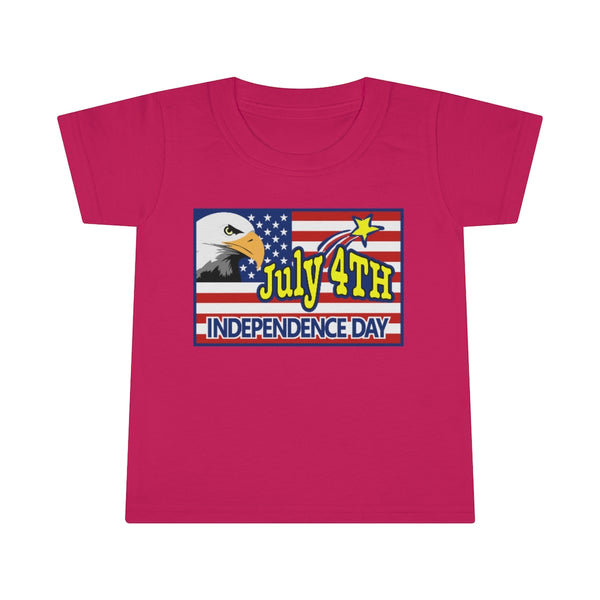 4th of July Eagle/Flag 5 - Toddler T-shirt, Gildan, 100% Ringspun cotton, 4.5 oz - BenchmarkSpecialAwardsCo
