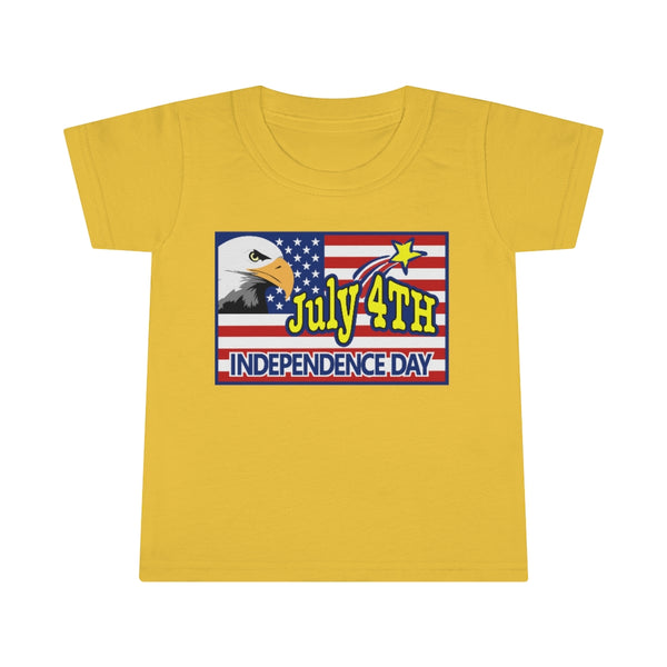 4th of July Eagle/Flag 5 - Toddler T-shirt, Gildan, 100% Ringspun cotton, 4.5 oz - BenchmarkSpecialAwardsCo