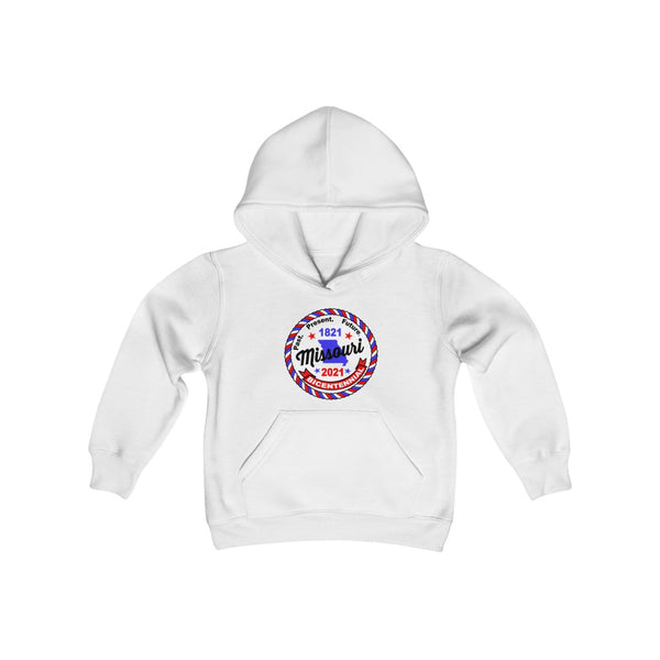 MOr-8  Missouri Bicentennial - Youth Heavy Blend Hooded Sweatshirt - BenchmarkSpecialAwardsCo