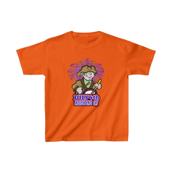 4th of July Drummer Boy 4 - Kids Heavy Cotton™ Tee, Gildan, 100% cotton - BenchmarkSpecialAwardsCo