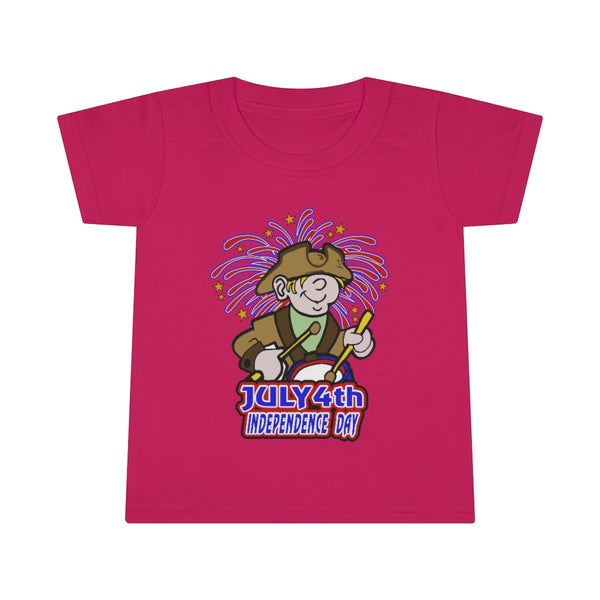 4th of July Drummer Boy 5 - Toddler T-shirt, Gildan, 100% Ringspun cotton, 4.5 oz - BenchmarkSpecialAwardsCo